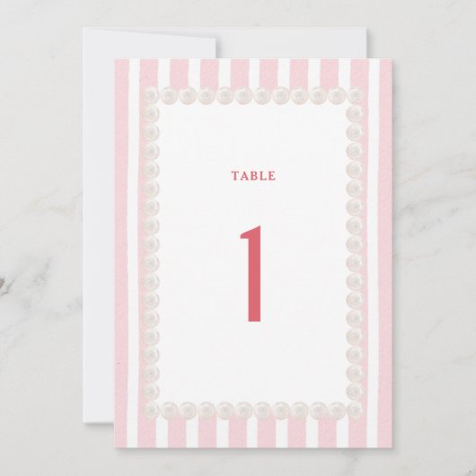 Tropical Destination Wedding Table Number (Voorkant)
