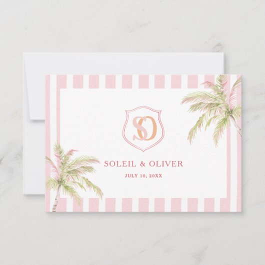 Tropical Destination Wedding Welcome Note (Voorkant)