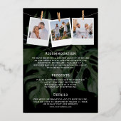 Tropical Destination Wereldkaart Alles in één brui Folie Uitnodiging (Achterkant)