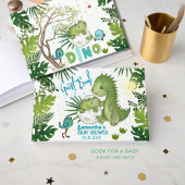 Tropical Dino Baby shower Gastboek Verhaal Verhaal Gastenboek