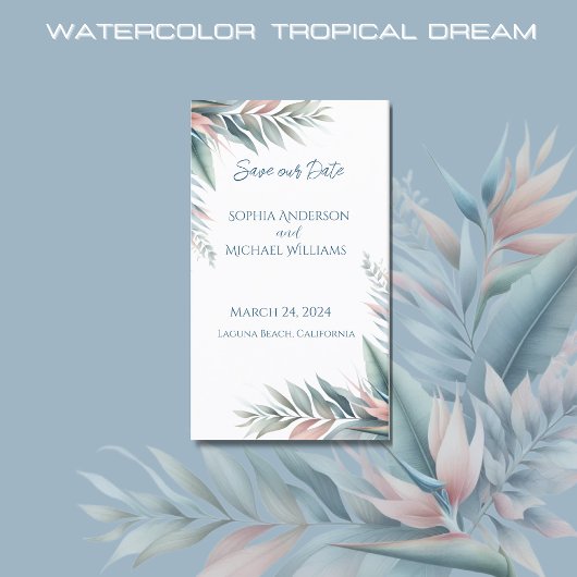 Tropical Dream- Wedding-Save the Date- Visitekaartje