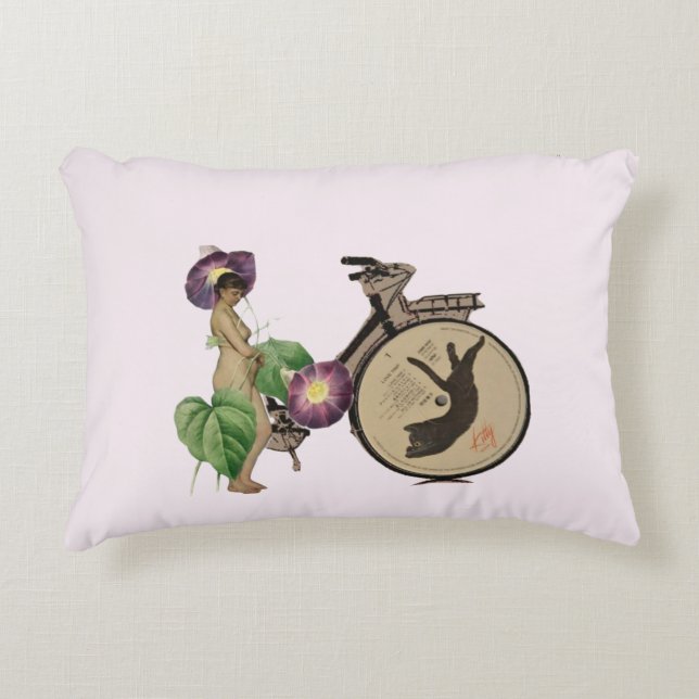 Tropical dreamlike conceptual collage accent kussen (Voorkant)