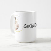 Tropical dreamlike conceptual collage koffiemok (Voorkant links)