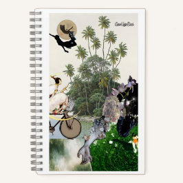 Tropical dreamlike conceptual collage notitieboek