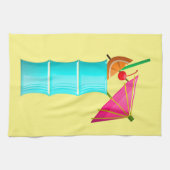 Tropical drink Hawaiian cocktail yellow blue pink Theedoek (Horizontaal)