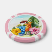 Tropical Drinks and Flowers Poker Chips (Enkel)