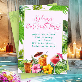 Tropical Drinks Bachelorette Party Kaart