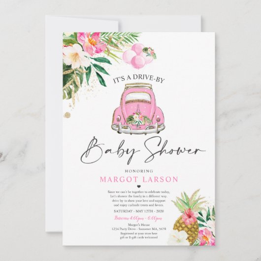 Tropical Drive beroemd gemaakt door Baby shower Pi Kaart (Voorkant)