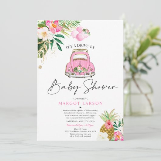 Tropical Drive beroemd gemaakt door Baby shower Pi Kaart (Staand voorkant)