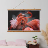 Tropical Elegance Flamingo Dance Photography Hangend Wandkleed (Slaapkamer)