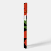 Tropical Elegance Red Hibiscus on Black Case-Mate iPhone Case (Achterkant / Rechts)