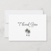 Tropical Elegant Palm Trees Birthday Gift Bedankkaart (Voorkant)