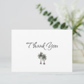 Tropical Elegant Palm Trees Birthday Gift Bedankkaart (Staand voorkant)