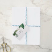 Tropical Elegant Plant Trending Wedding Cadeaulabel (Met Touw)