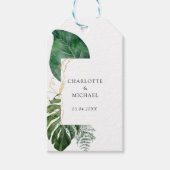 Tropical Elegant Plant Trending Wedding  Cadeaulabel (Voorkant)