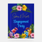 Tropical Engagement Party Pre-Wedding Event Acryl Bord (Voorkant)