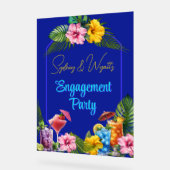 Tropical Engagement Party Pre-Wedding Event Acryl Bord (Hoek)