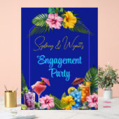 Tropical Engagement Party Pre-Wedding Event Acryl Bord (Huwelijk)