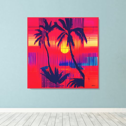 Tropical Escape Fantasy Canvas Afdruk (Insitu (Houten vloer))