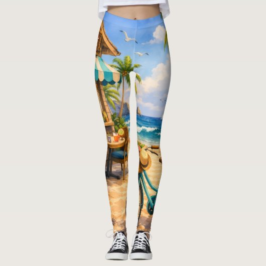 Tropical Escape Leggings – Sunset Vibes Edition (Voorkant)