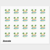 Tropical Escape Palm Beach Sticker (Vel)