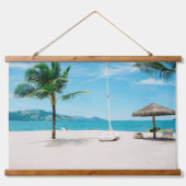 Tropical Escape – Serene Beach Paradise Hangend Wandkleed (Voorkant)