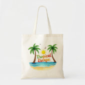 Tropical Escape Summer Beach Canvas tas (Voorkant)
