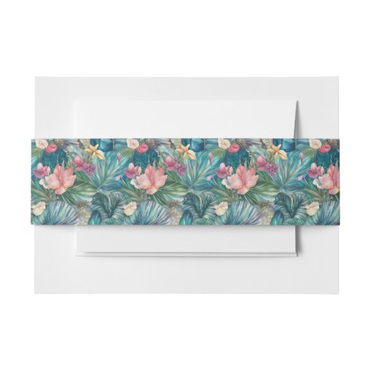 Tropical Essence Invitation Belly Band Uitnodigingen Wikkel (Voorkant Voorbeeld)