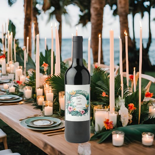 Tropical Essence Ronde Lijst Wijn Etiket