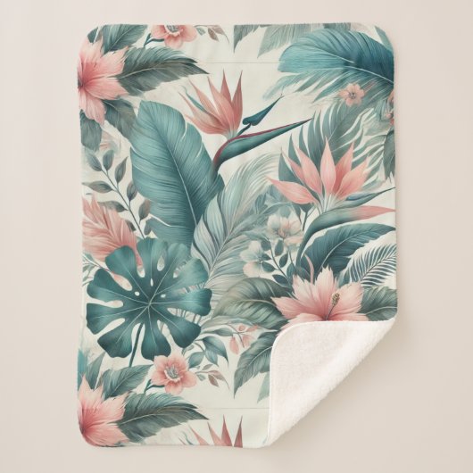 Tropical Essence Sherpa Blanket Deken (Voorkant)
