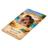Tropical Eternity Photo Save Date Wedding Magnet Magneet (Linkerzijde)