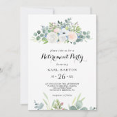 Tropical Eucalyptus Green Retirement Party Kaart (Voorkant)