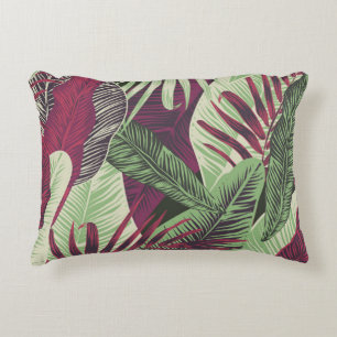 Tropical Exotic: Trendy groen naadloos Accent Kussen