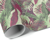 Tropical Exotic: Trendy groen naadloos Cadeaupapier (Rol Hoek)