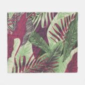 Tropical Exotic: Trendy groen naadloos Fleece Deken (Voorkant (Horizontaal))