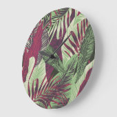 Tropical Exotic: Trendy groen naadloos Grote Klok (Hoek)