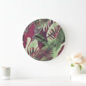 Tropical Exotic: Trendy groen naadloos Grote Klok (Huis)