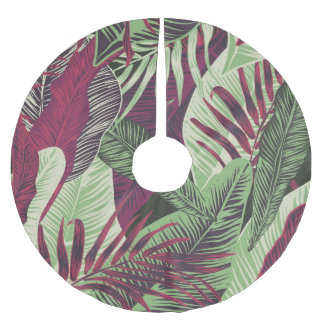 Tropical Exotic: Trendy groen naadloos Kerstboom Rok