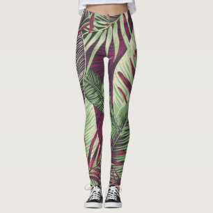 Tropical Exotic: Trendy groen naadloos Leggings
