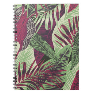 Tropical Exotic: Trendy groen naadloos Notitieboek
