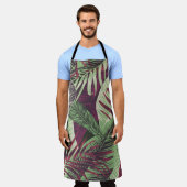 Tropical Exotic: Trendy groen naadloos Schort (Gedragen)