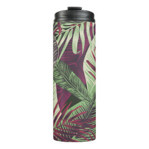 Tropical Exotic: Trendy groen naadloos Thermosbeker