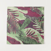 Tropical Exotic: Trendy groen naadloos Wandkleed (Voorkant (horizontaal))