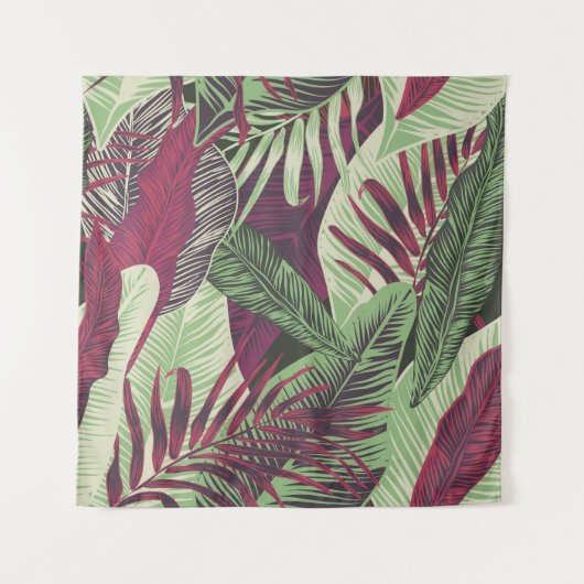 Tropical Exotic: Trendy groen naadloos Wandkleed (Voorkant)