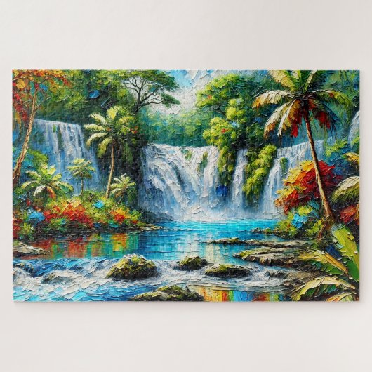 "TROPICAL FALLS" JIGSAW PUZZLE – LANDSCAPE SERIES LEGPUZZEL (Horizontaal)