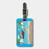 Tropical Family Beach Cruise Fun Bagagelabel (Voorkant verticaal)