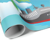 Tropical Family Beach Cruise Fun Cadeaupapier (Rol Hoek)