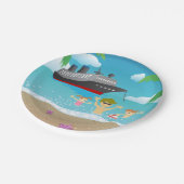 Tropical Family Beach Cruise Fun Papieren Bordje (Gekanteld)