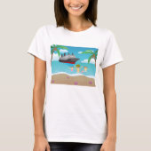 Tropical Family Beach Cruise Fun T-shirt (Voorkant)
