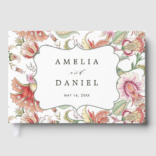 Tropical Fantasy Boho Floral Wedding Gastenboek (Voorkant)